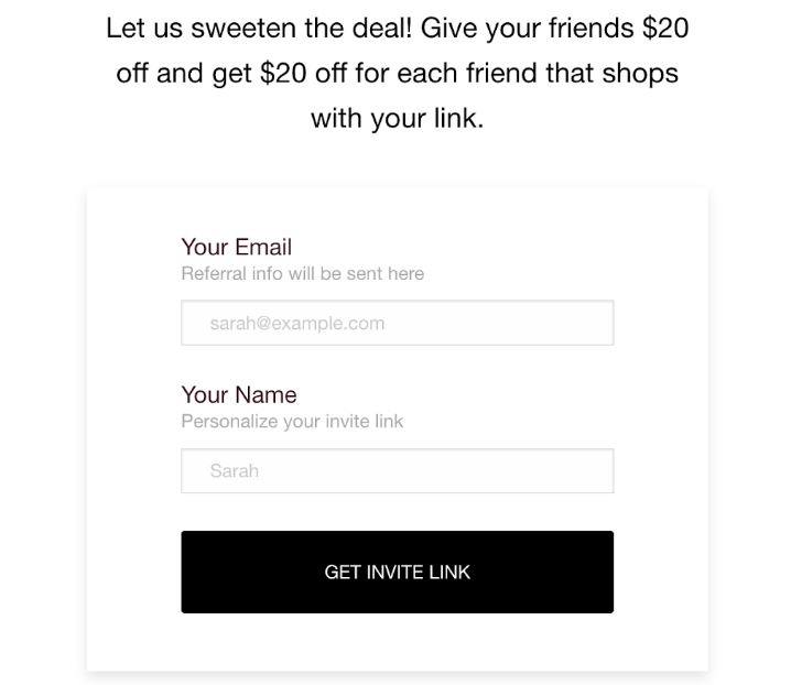 Referral program ideas: social sharing