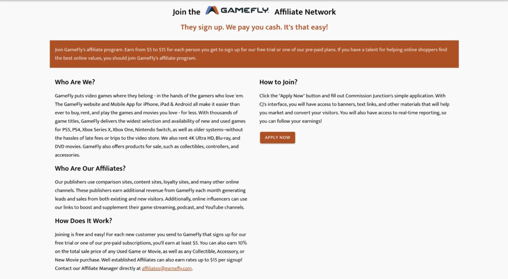 GameFly | Best Gaming Affiliate Program