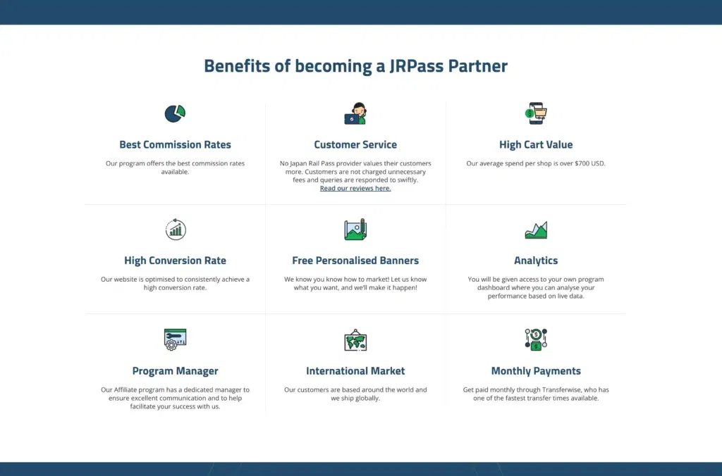 JRPass affiliate benefits