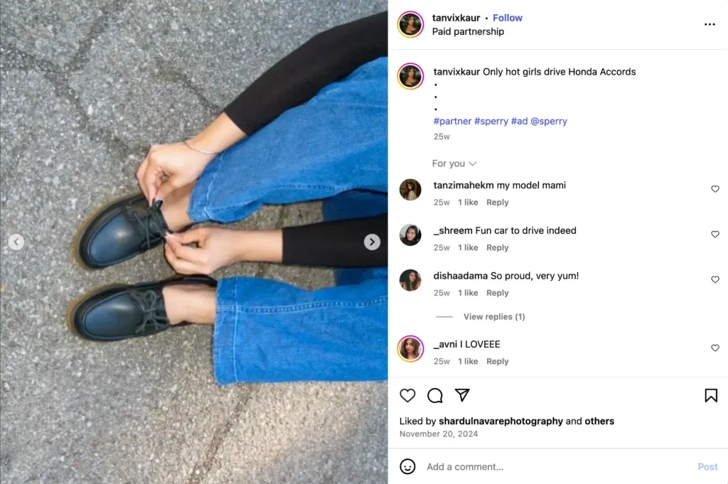 Sperry micro influencer campaigns