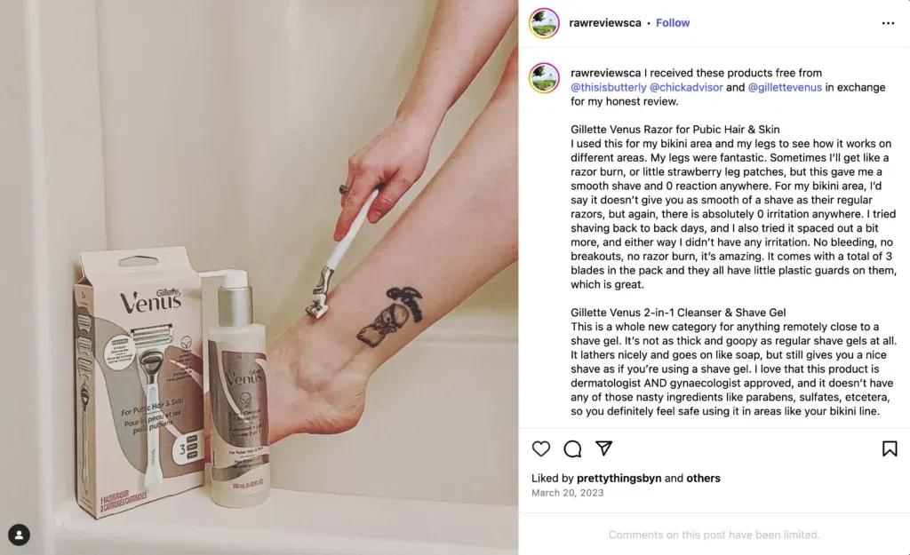 Gillette micro influencer campaigns