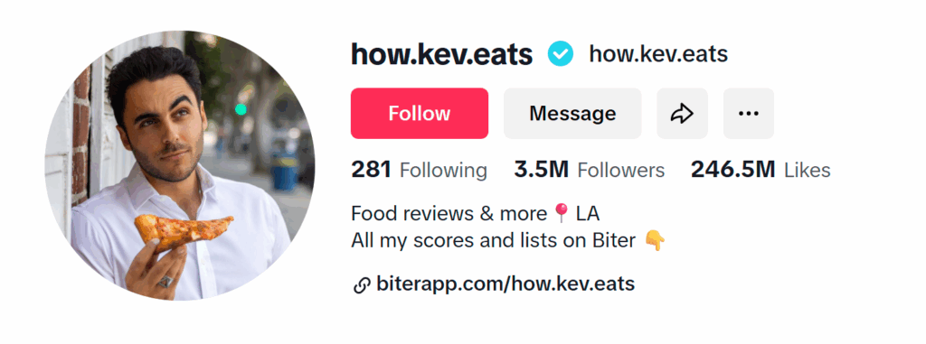 tiktok food influencers to partner with how.kev.eats