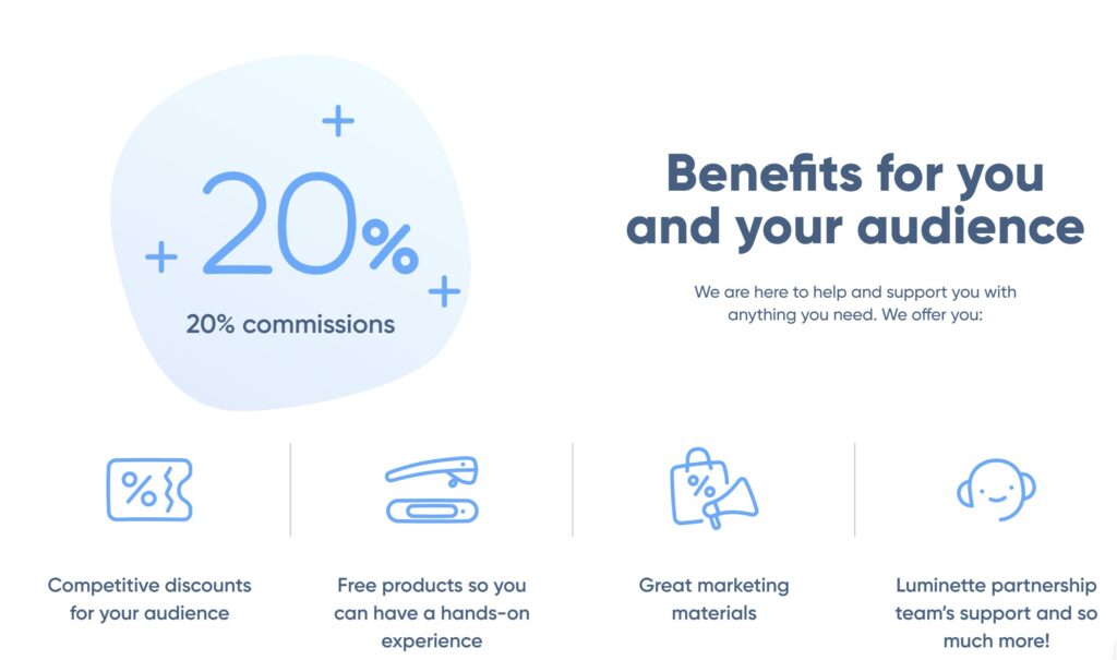 How to Recruit Affiliates: 4 Steps to Creating Partnerships that Drive Sales 4 Luminette affiliate program benefits